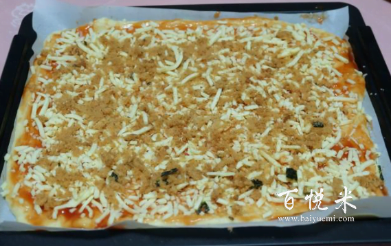 晚上揉面早上烤,這個(gè)披薩味道好,小孩子最愛了